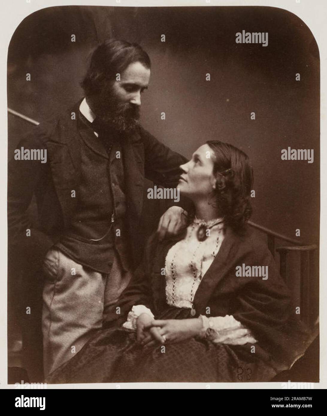 Alexander Munro and his wife, Mary Carruthers 1863 by Lewis Carroll Stock Photo