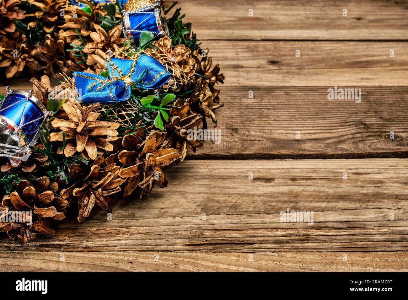 Christmas wreath close up Stock Photo