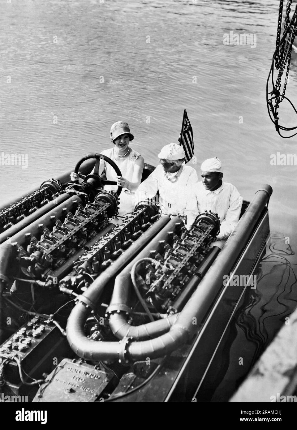 Miami Beach, Florida: March 22, 1927. Commodore Gar Wood in his