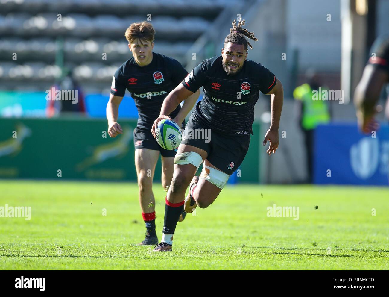 Cape Town, SOUTH AFRICA - Tuesday 04 July 2023, Chandler Cunningham-South during the World Rugby U20 Championship match between Australia and England at Athlone Stadium in Cape Town, South Africa. Stock Photo