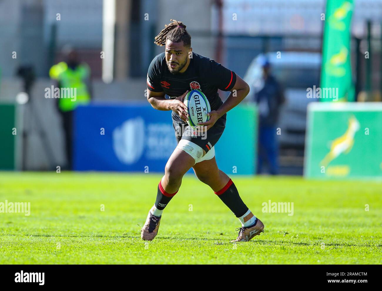 Cape Town, SOUTH AFRICA - Tuesday 04 July 2023, Chandler Cunningham-South during the World Rugby U20 Championship match between Australia and England at Athlone Stadium in Cape Town, South Africa. Stock Photo