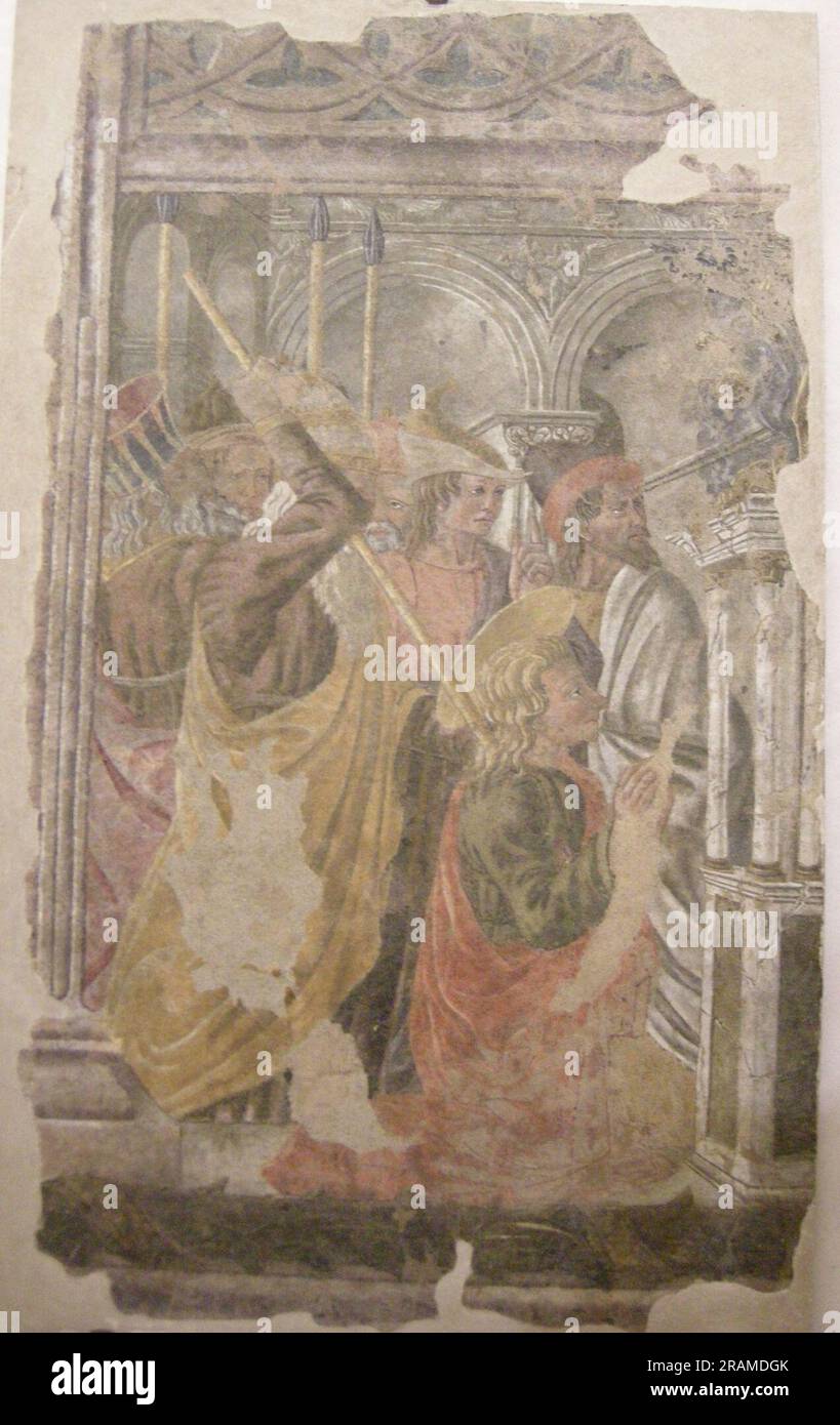 Martyrdom of St. Thomas by Andrea del Castagno Stock Photo