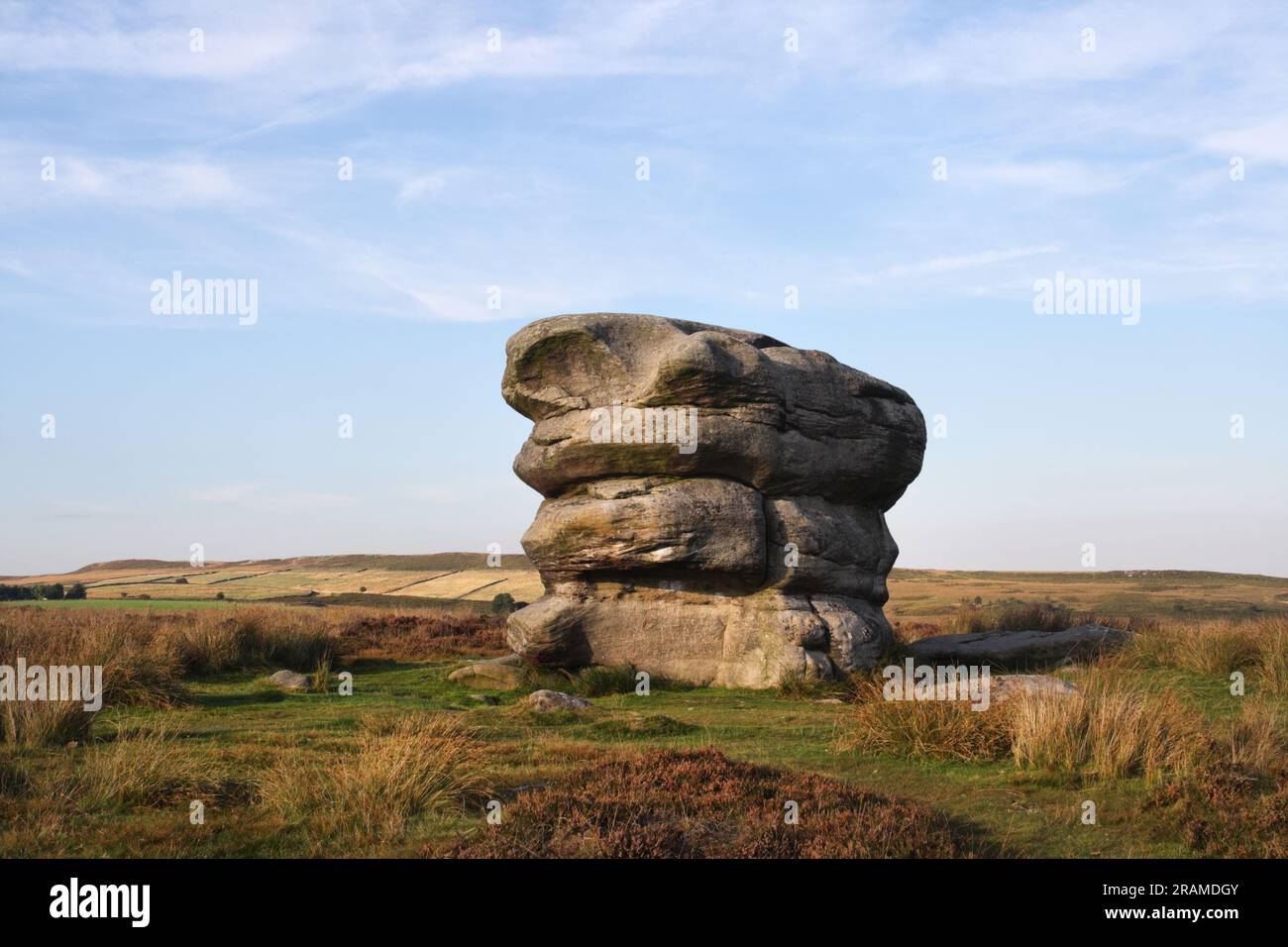 Easter Rocks England Eagle Rock on Baslow Edge in the Peak District, Derbyshire England UK ...