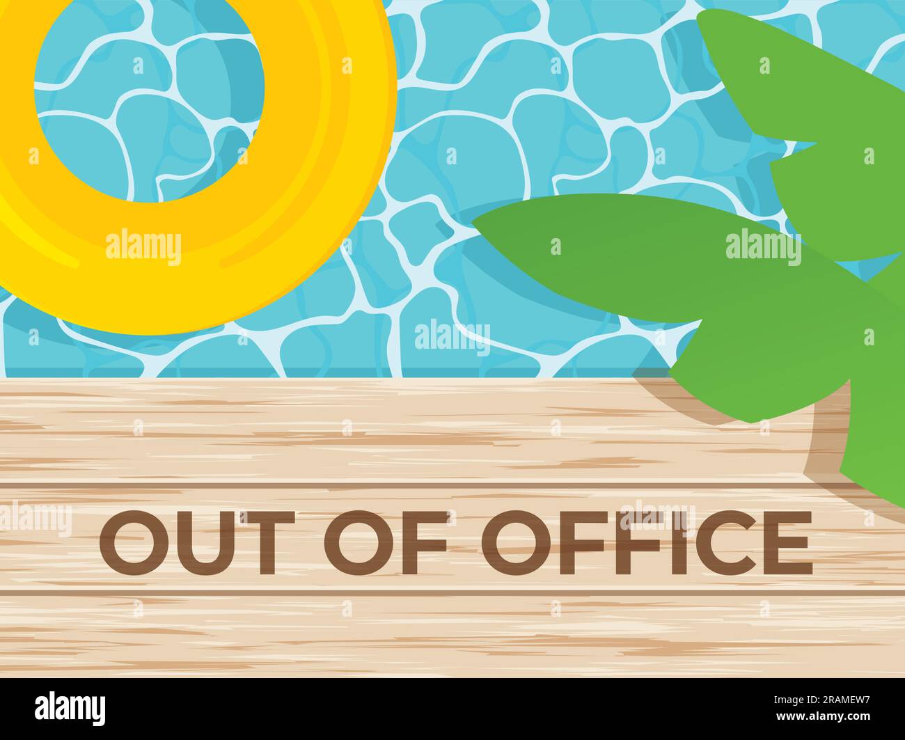 out of office written on wooden deck of the pool, Paid Time Off