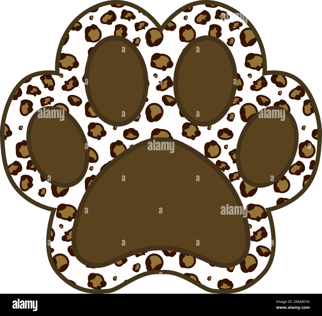 Cat's paw in leopard print. Stock Vector