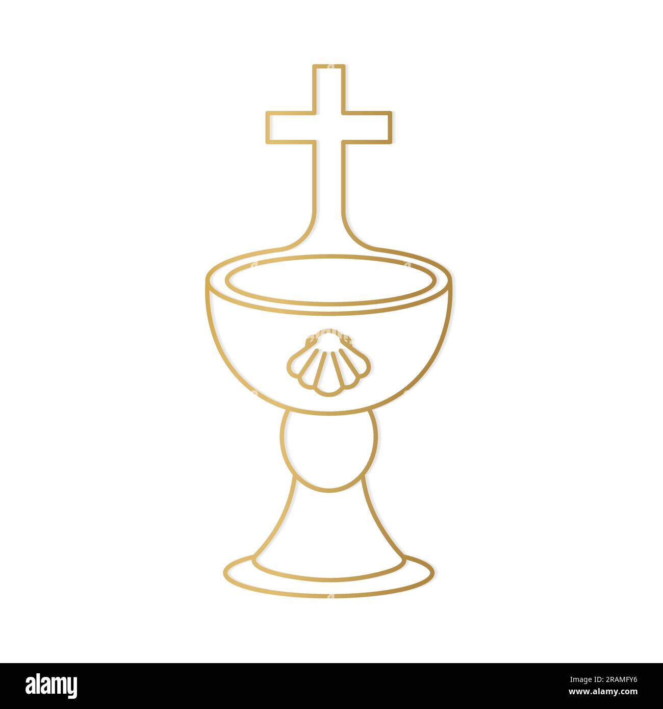 golden baptismal font vector illustration Stock Vector Image & Art Alamy