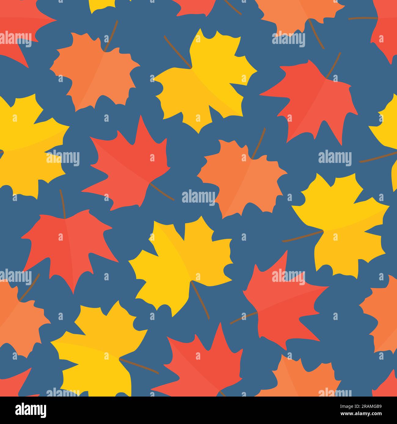 seamless pattern of autumn maple leaves, great for wrapping, textile, wallpaper, greeting card- vector illustration Stock Vector