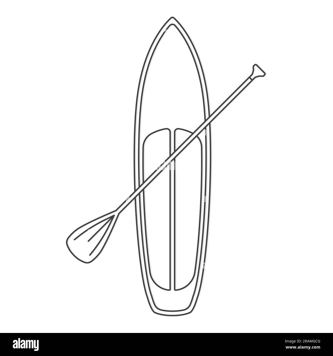 SUP (Stand Up Paddle) black outline vector illustration Stock Vector Image & Art Alamy