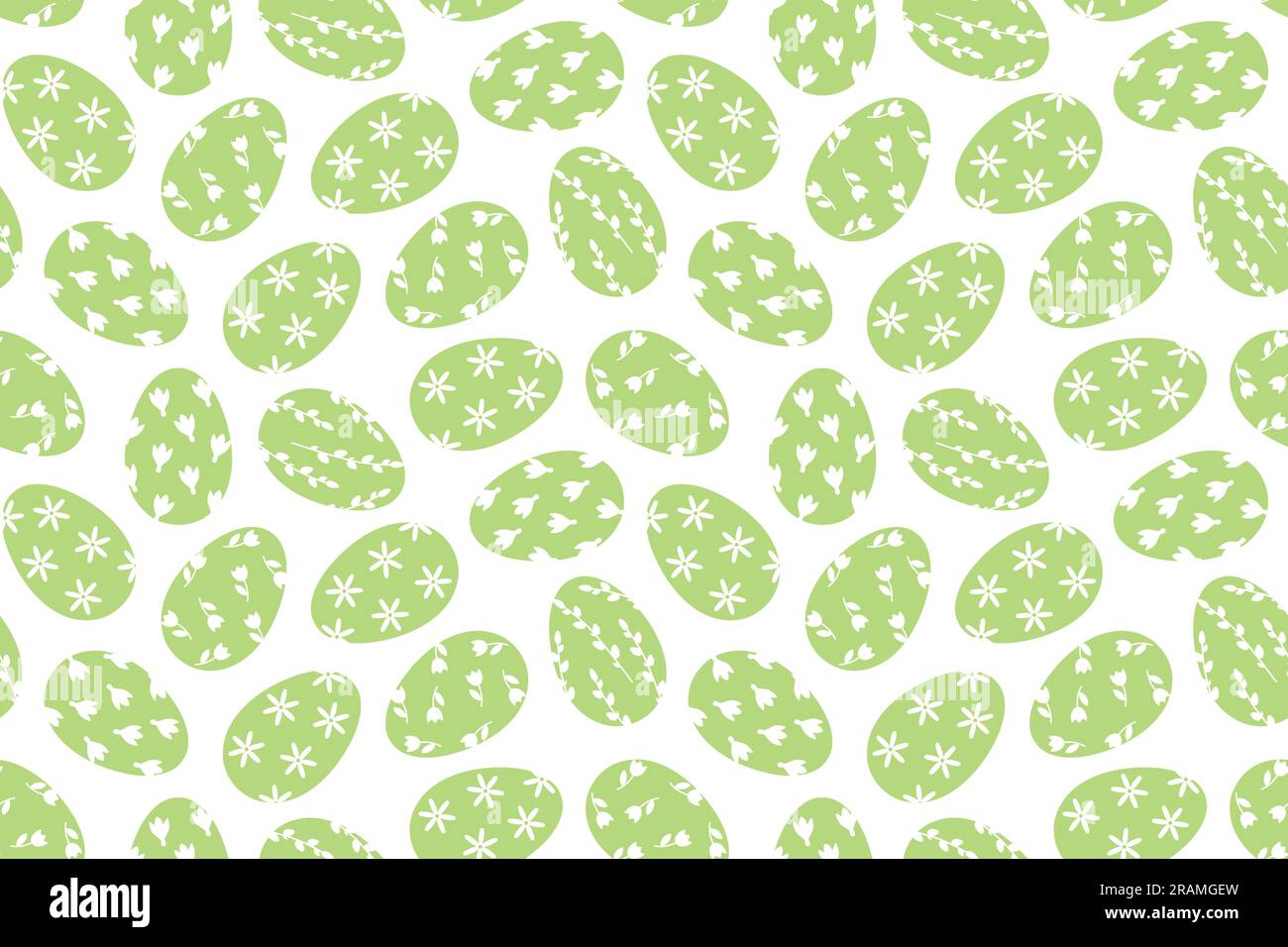 seamless easter eggs pattern with flower elements - vector illustration ...