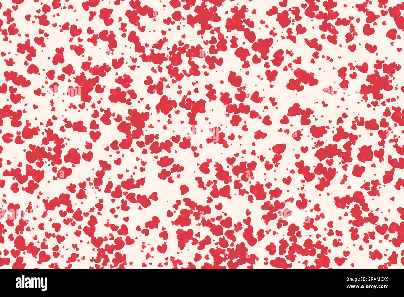 seamless love, Valentine's Day pattern with scattered tiny hearts- vector illustration Stock Vector