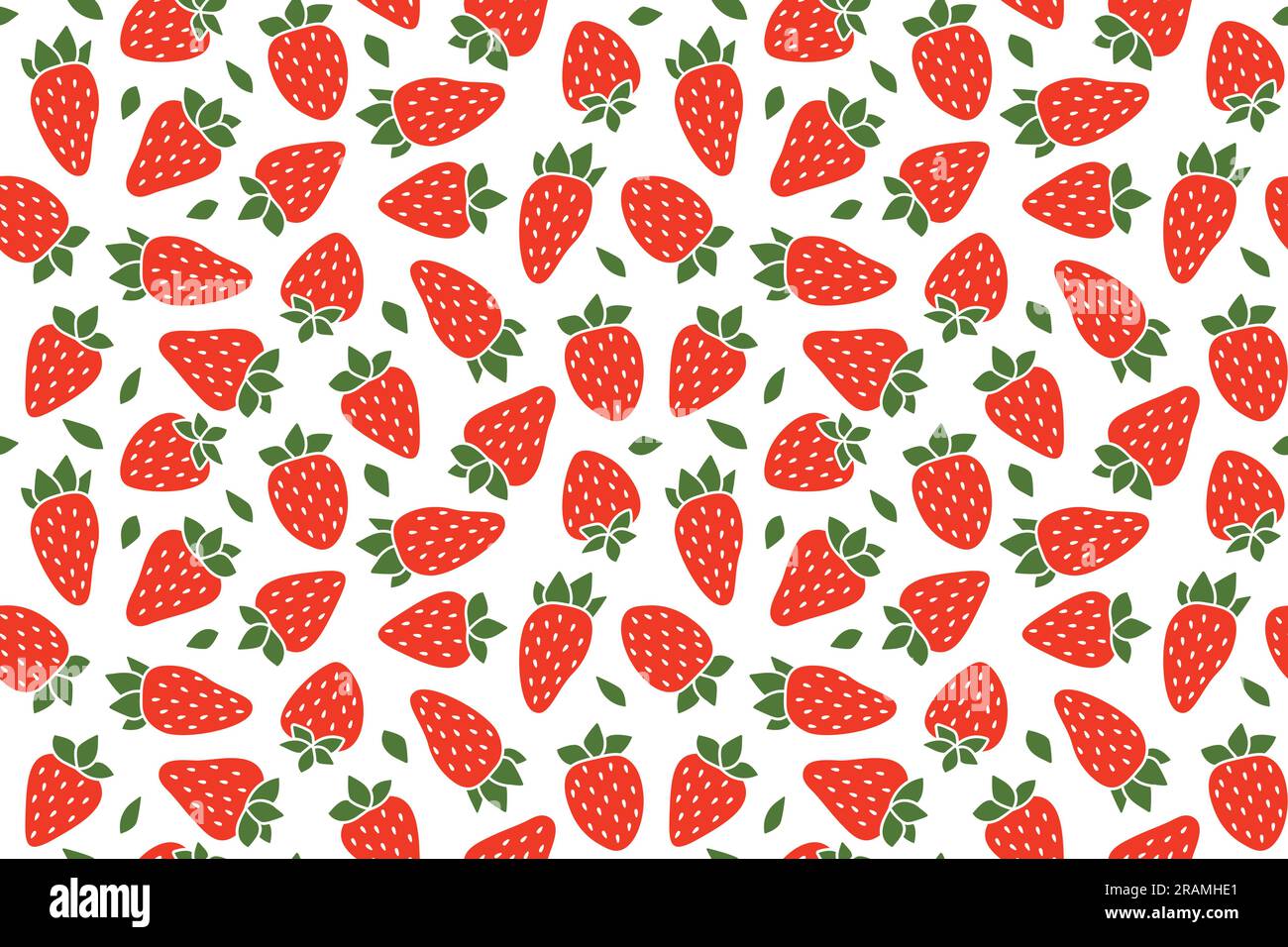 summer seamless pattern with strawberries fruit - vector illustration Stock Vector