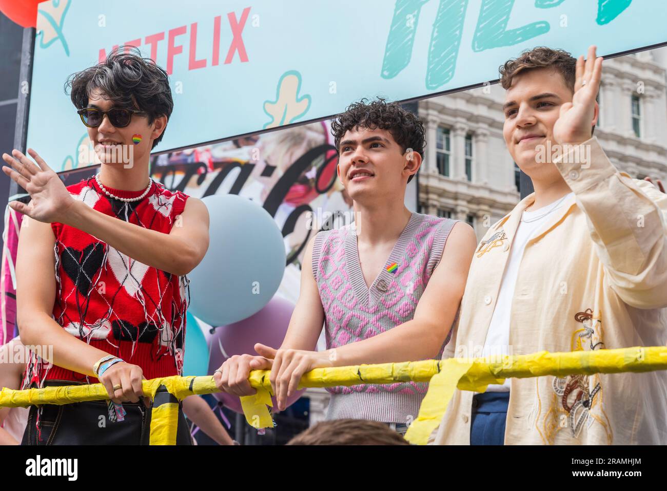 William Gao, Joe Locke and Tobie Donovan (cast of Heartstopper) on a