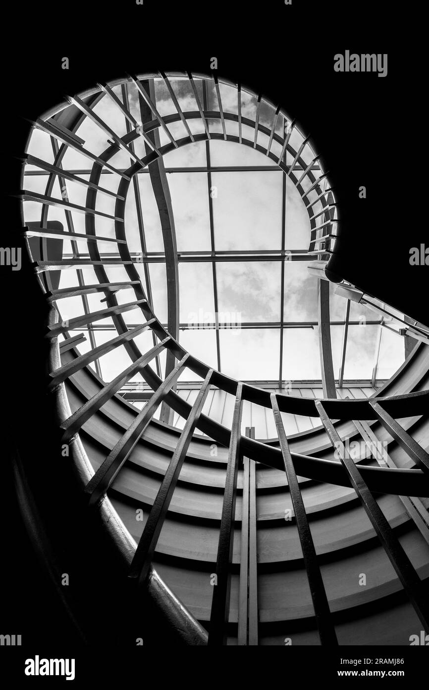 Unique shape stairs Black and White Stock Photos & Images - Alamy