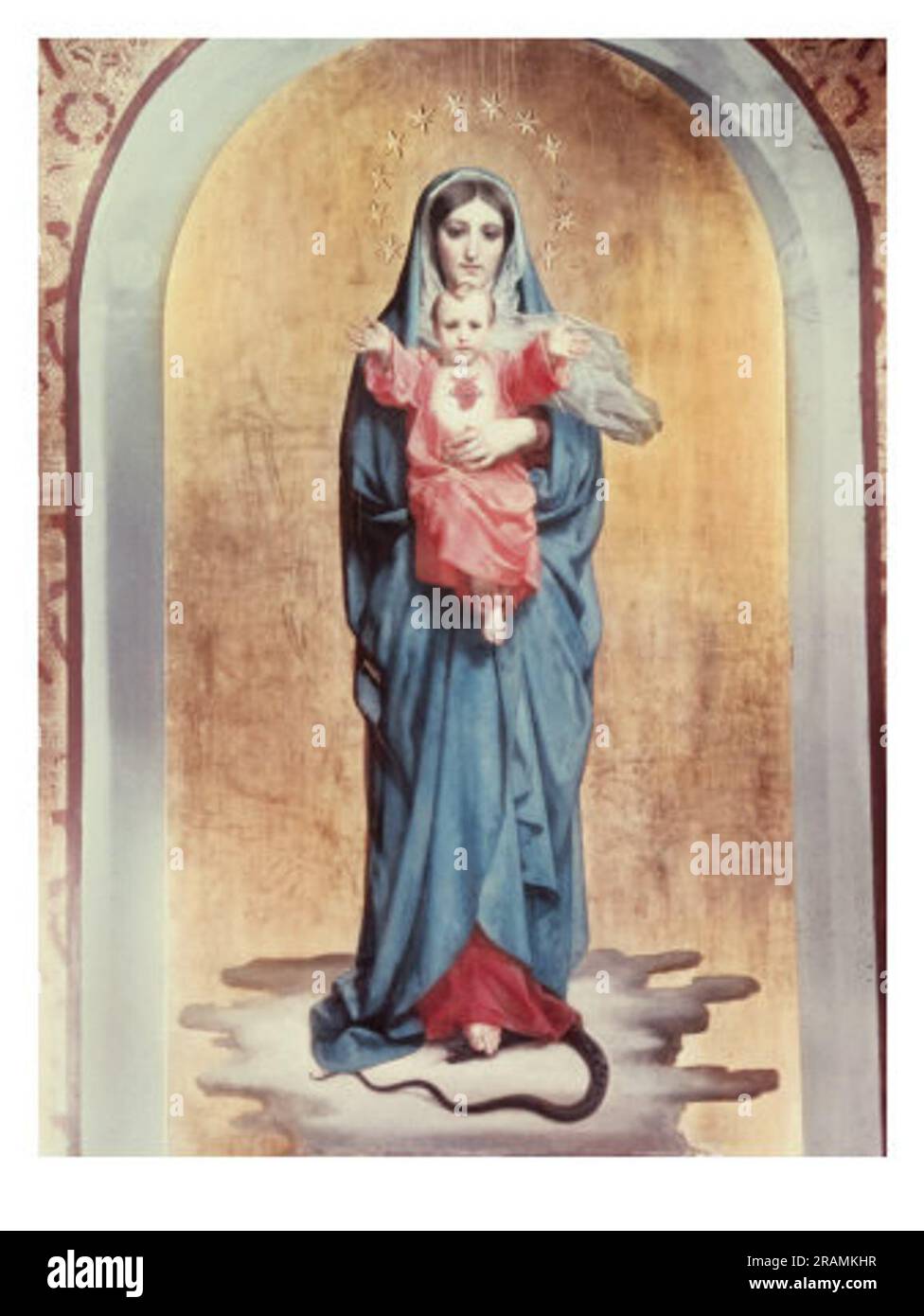 Our Lady of the Sacred Heart by Antonio Ciseri Stock Photo