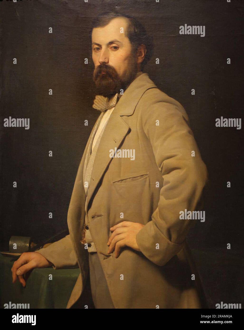 Portrait of Luigi Majoli 1856 by Antonio Ciseri Stock Photo
