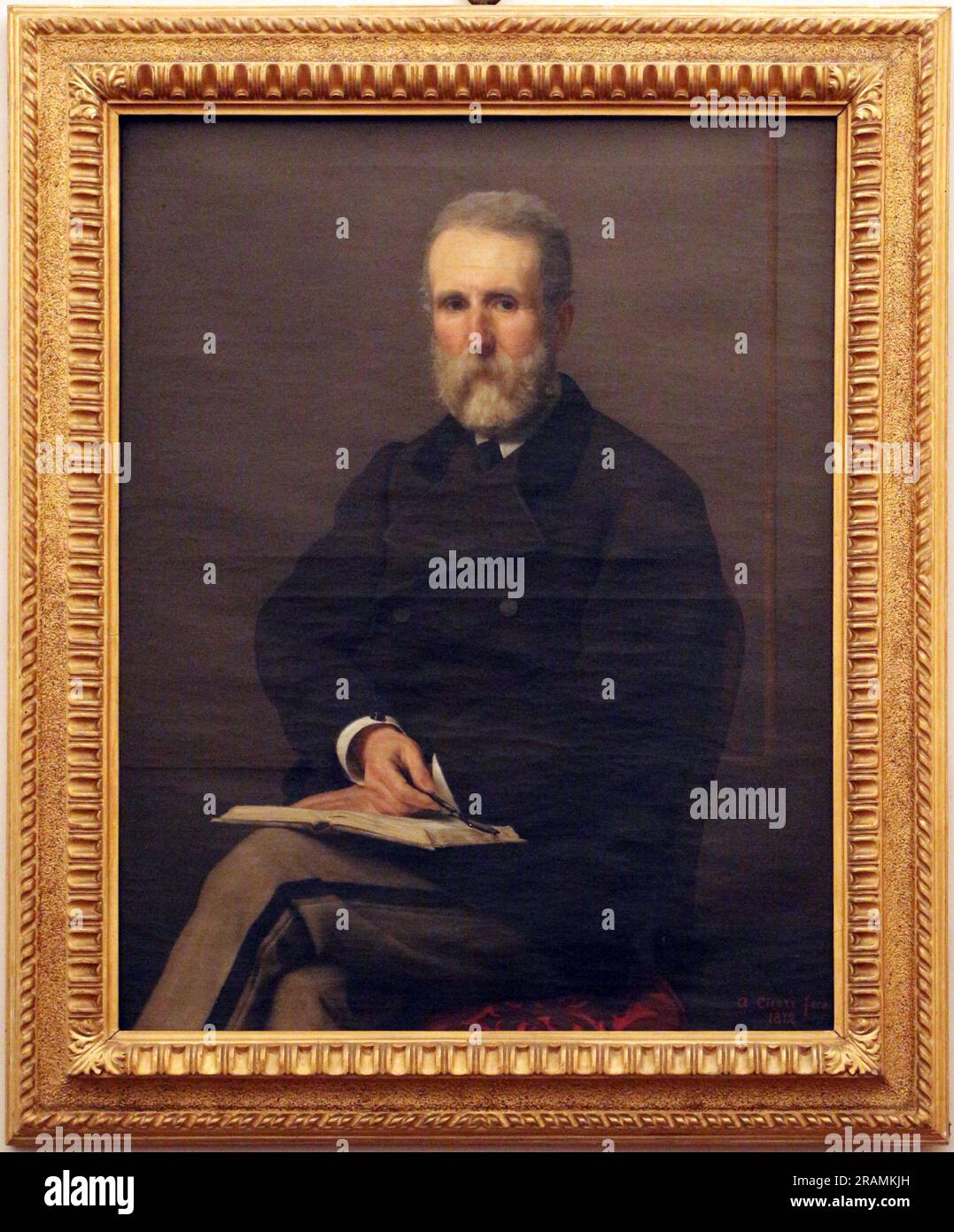 Portrait of Petronio Lemmi 1872 by Antonio Ciseri Stock Photo