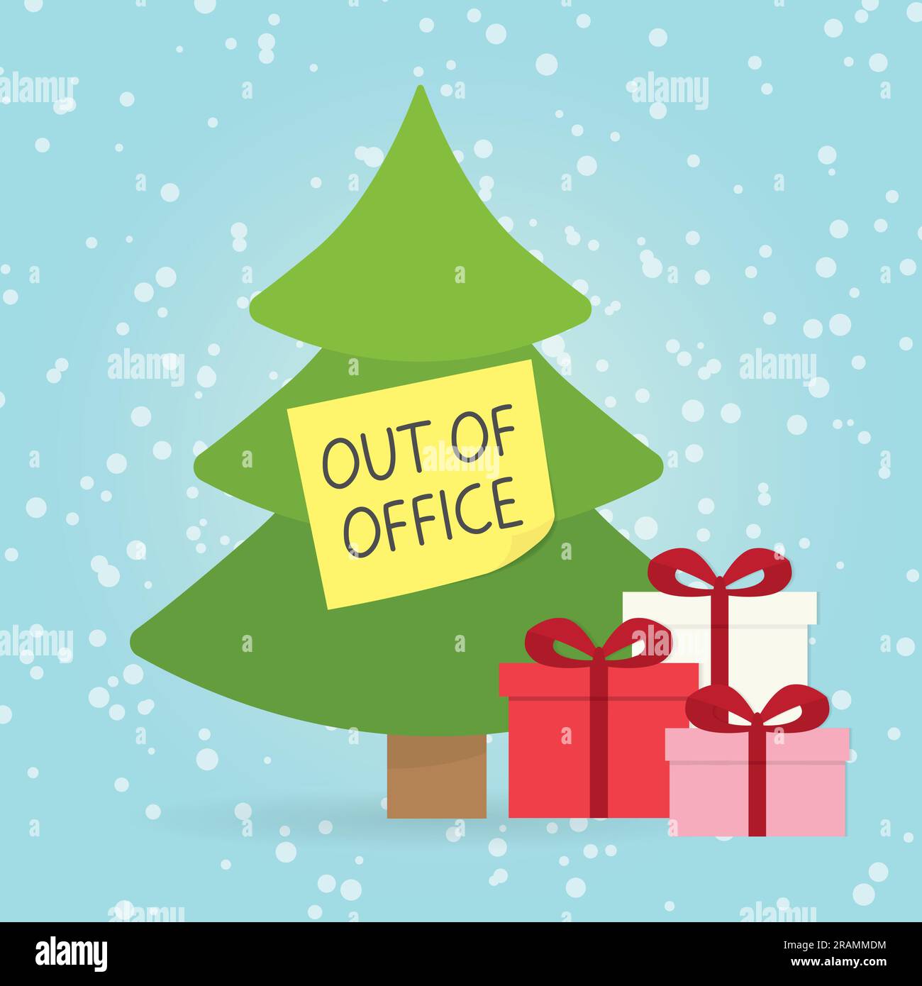 auto responder out of office; winter, christmas vacation concept