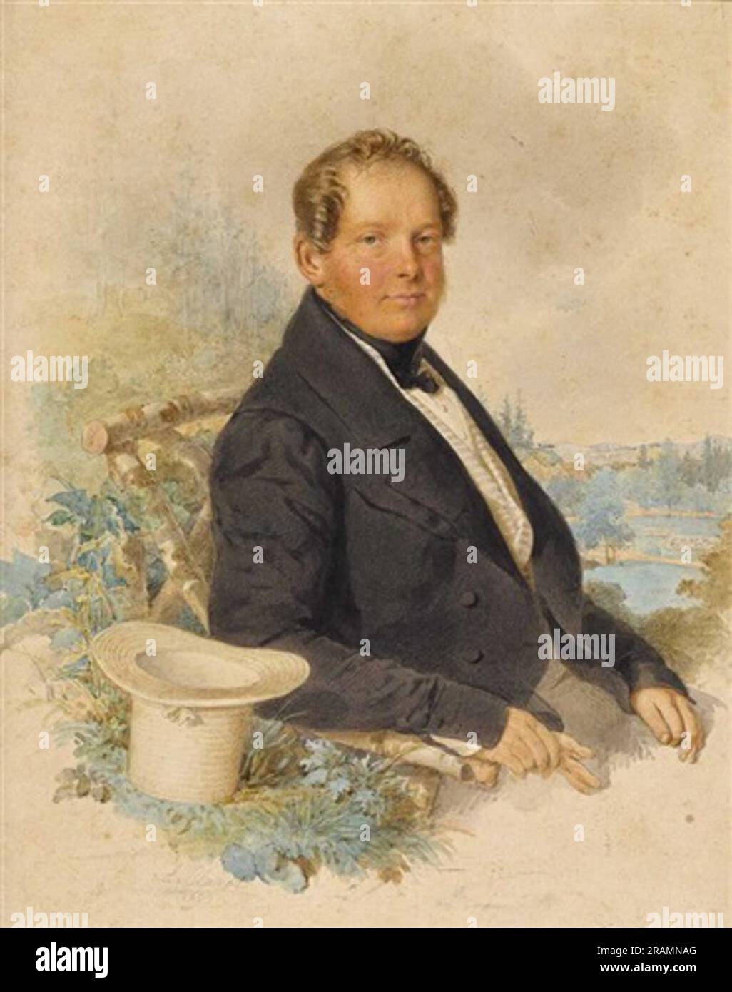 Crown Prince Friedrich Wilhelm of Prussia (1795-1861) 1839 by Alexander Clarot Stock Photo