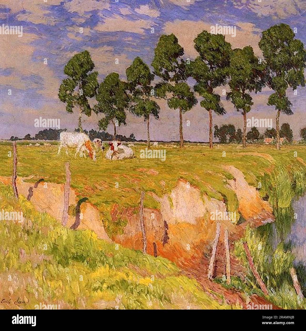 The caving in bank by Emile Claus Stock Photo - Alamy