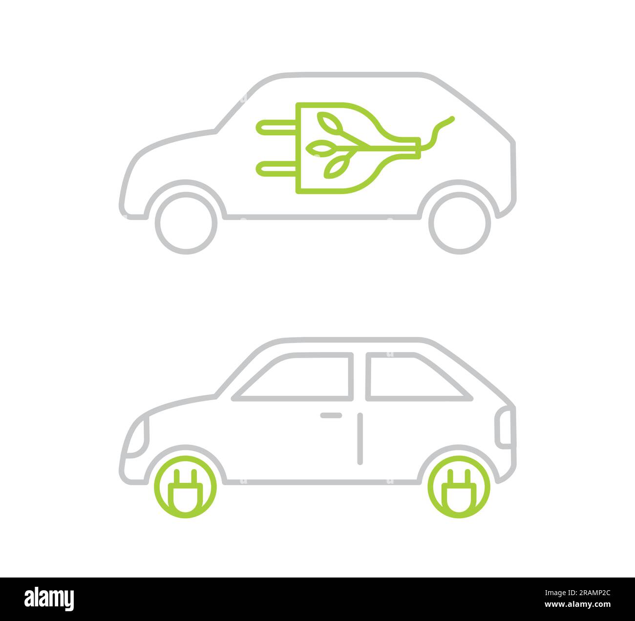 set of renewable energy electric car icons- vector illustration Stock ...