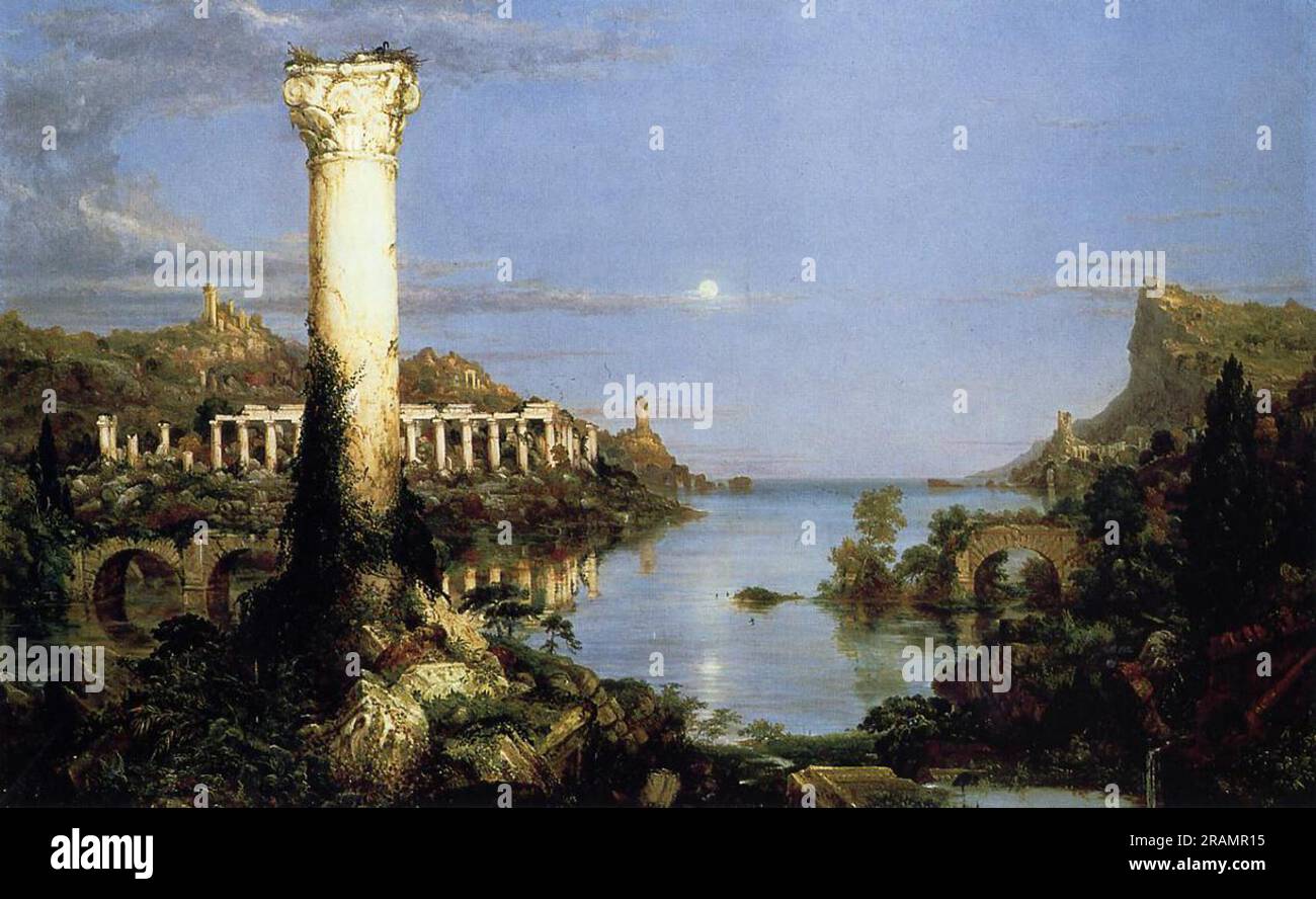 The Course of Empire: Desolation 1836 by Thomas Cole Stock Photo - Alamy