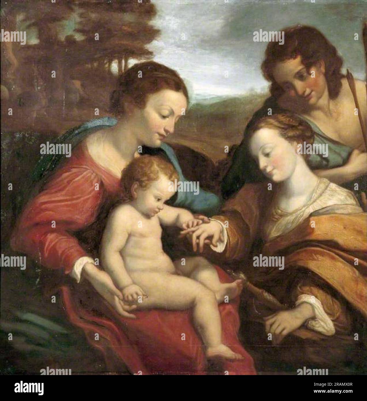 The Mystic Marriage of Saint Catherine of Alexandria by Correggio Stock ...
