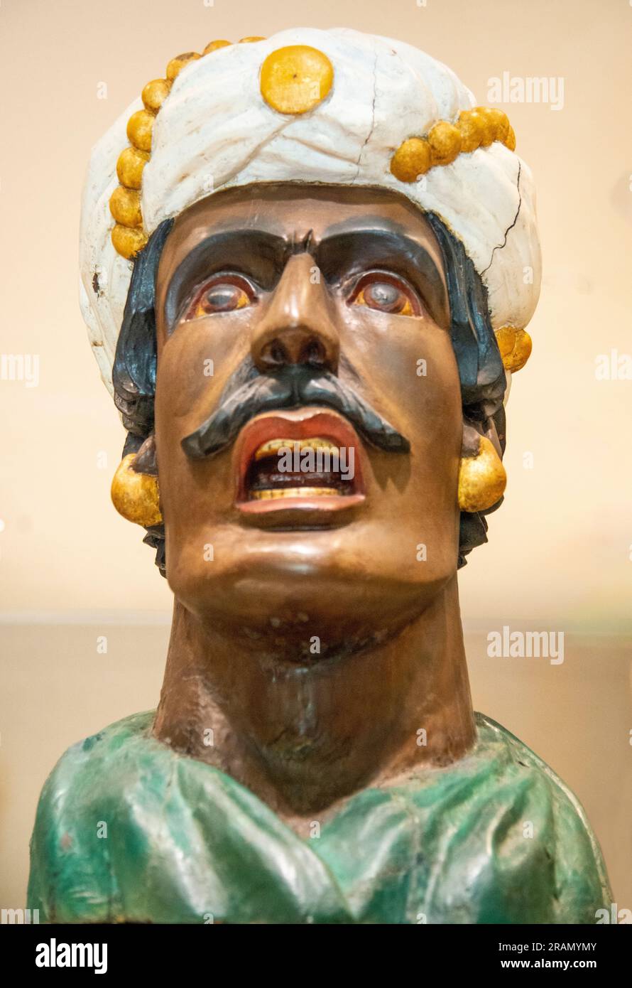 wooden gaper used outside a Dutch pharmacy that mimic "Say Aaaa Stock