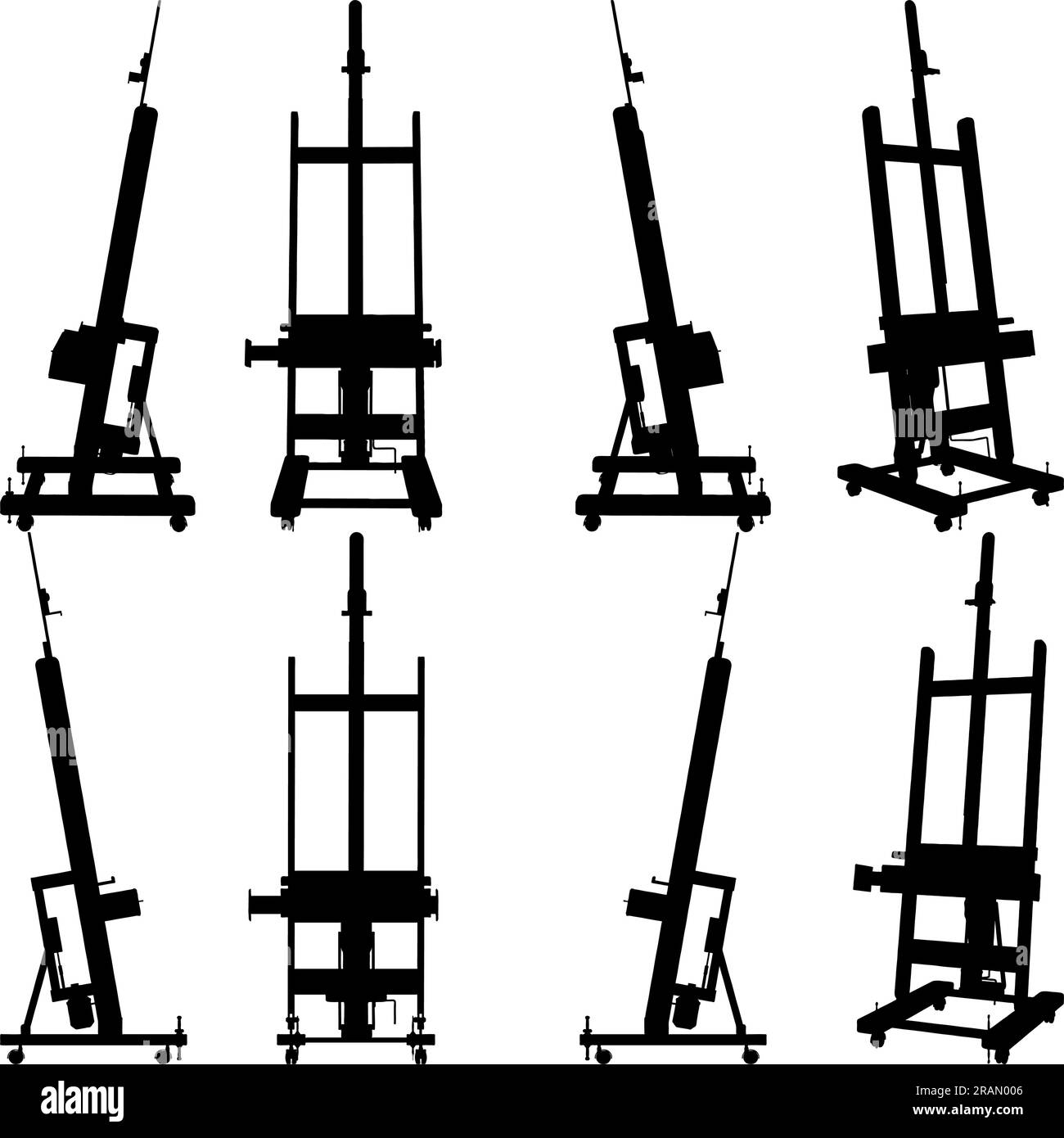 Easel Stand For Painting Vector. Illustration Isolated On White