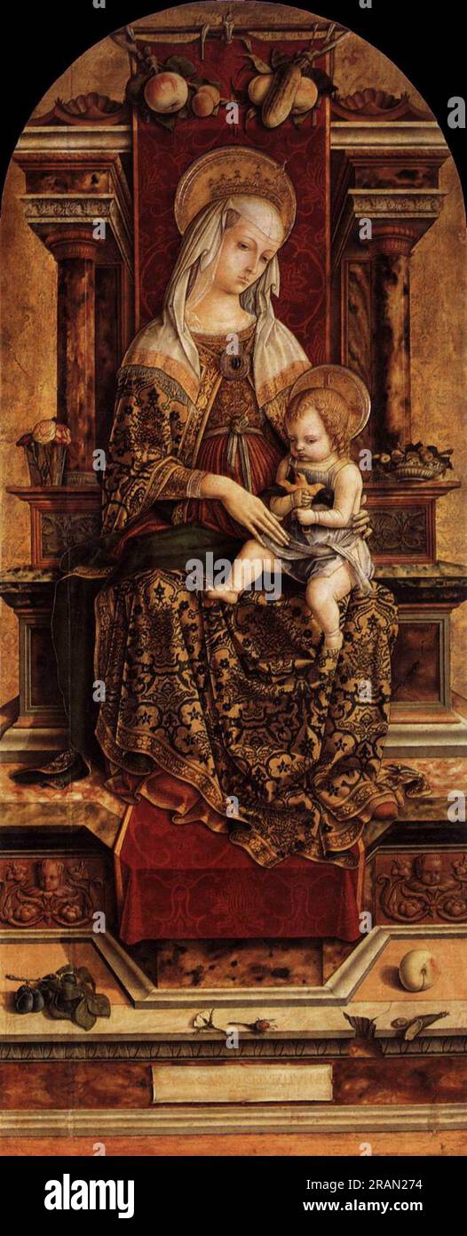 Virgin and Child 1482 by Carlo Crivelli Stock Photo