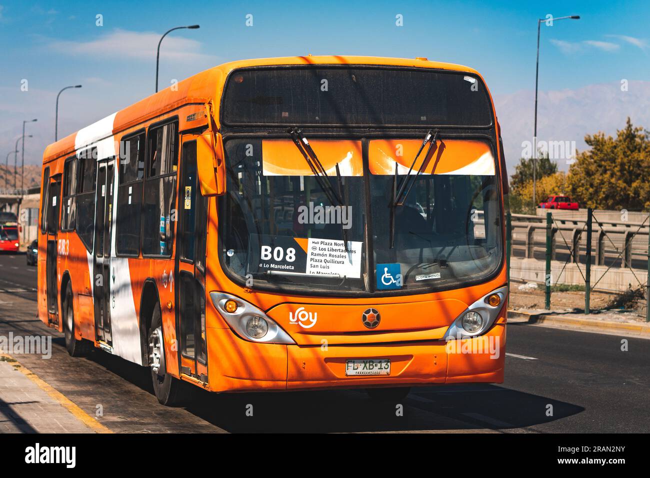 Santiago, Chile - March 09 2023: A public transport