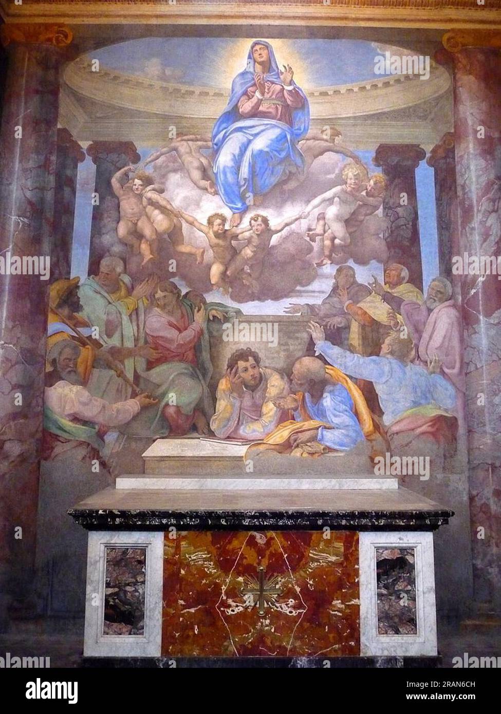 Assumption of the Virgin (della Rovere chapel, Trinita' dei Monti) 1555 ...