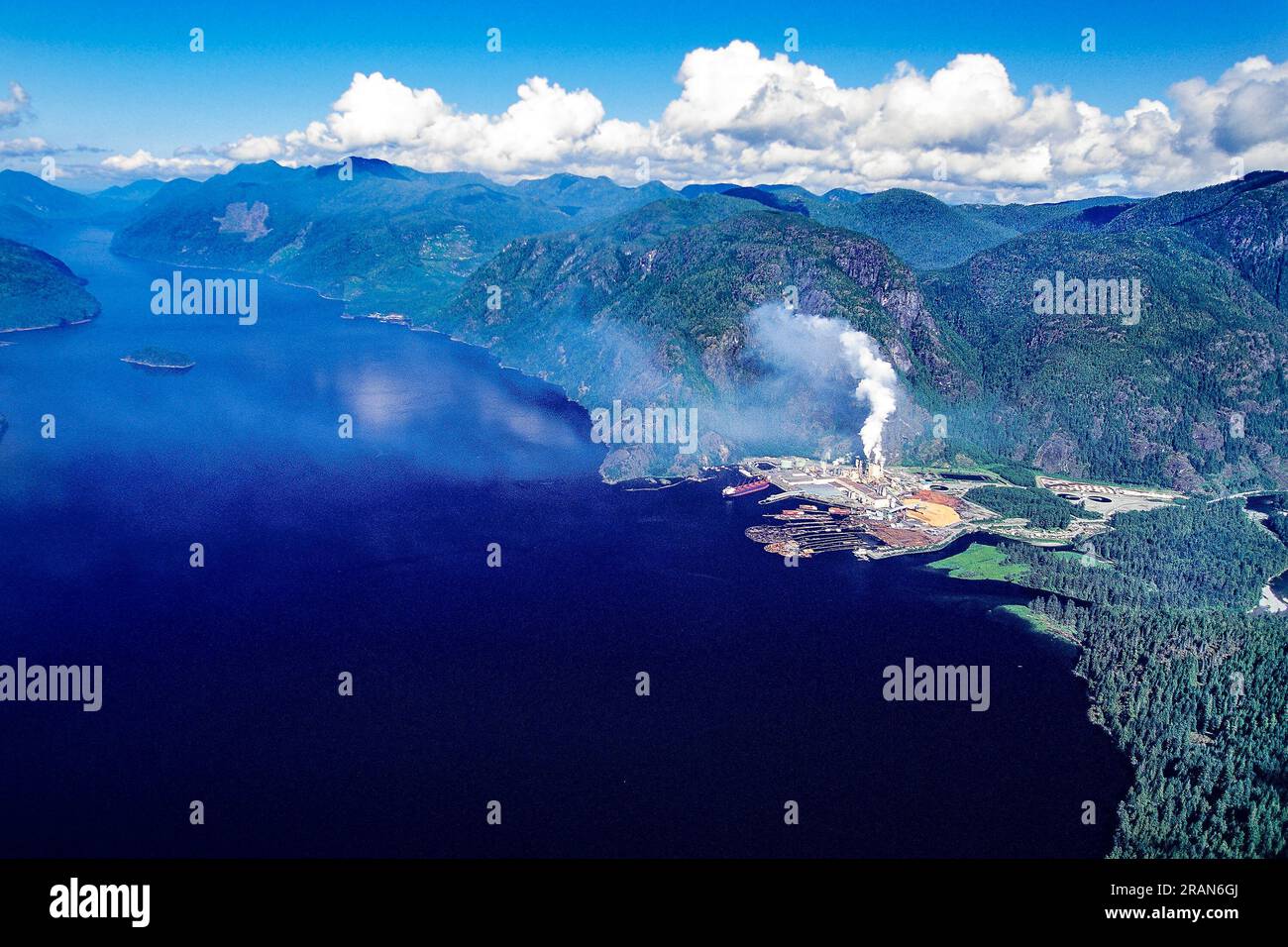 Aerial of the Gold River, Vancouver Island, BC, Canada Stock Photo - Alamy