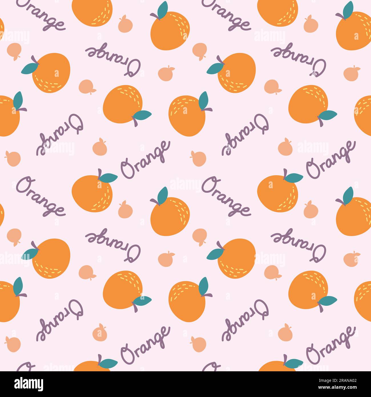 Orange fruit seamless pattern with word label Stock Vector Image & Art ...