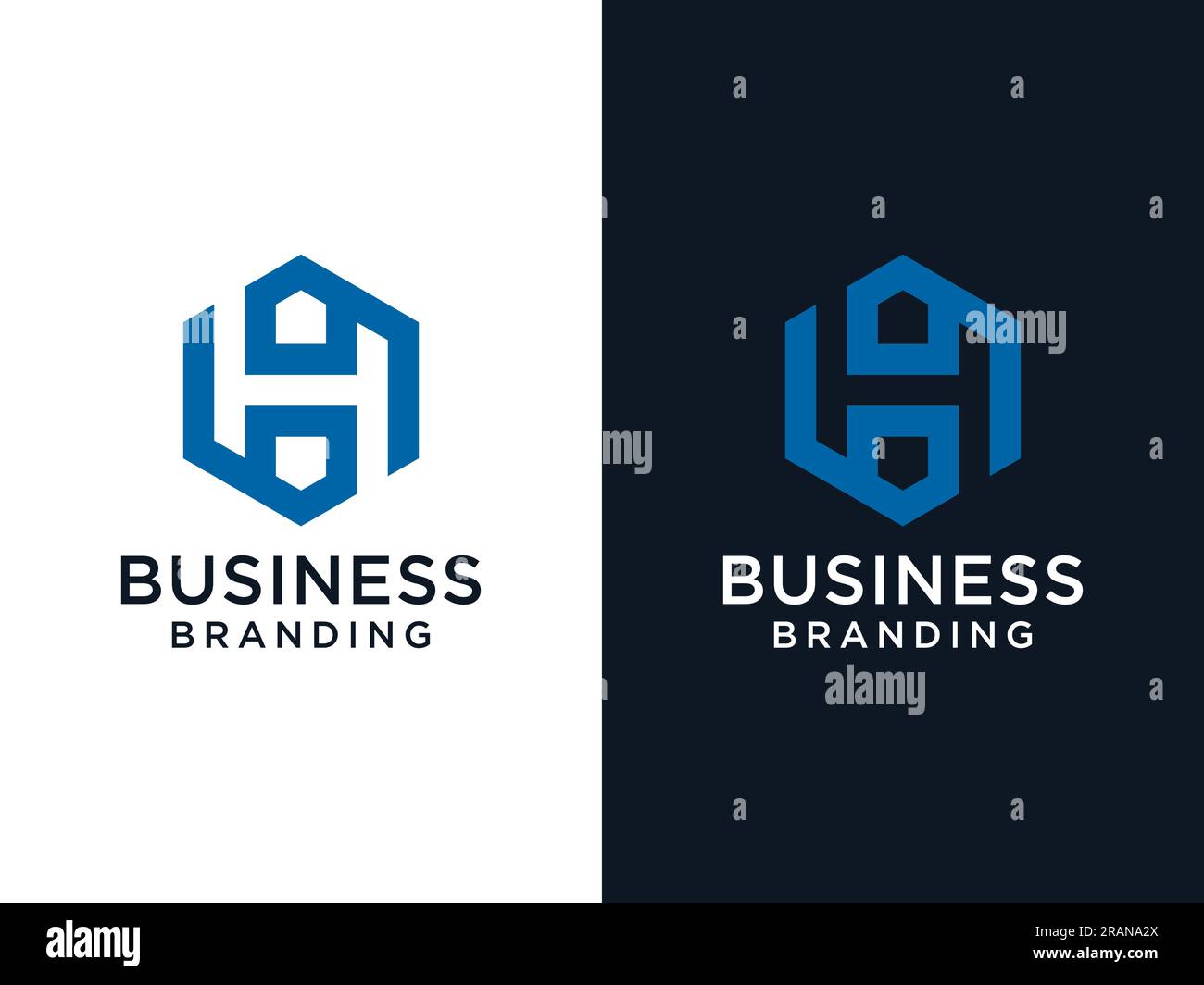 Abstract Initial Letter H Logo. Blue Geometric Shape Origami Style ...