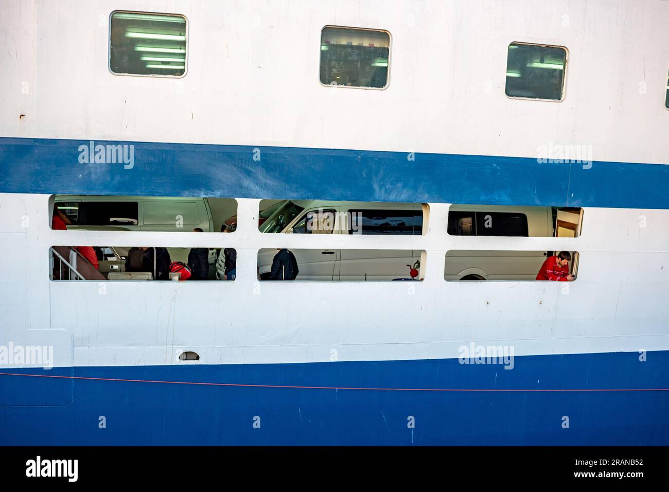 KERCH, CRIMEA - OCT. 2014: Port Krym. Kerchenskaya ferry crossing. Ferry 'Ionas' Stock Photo