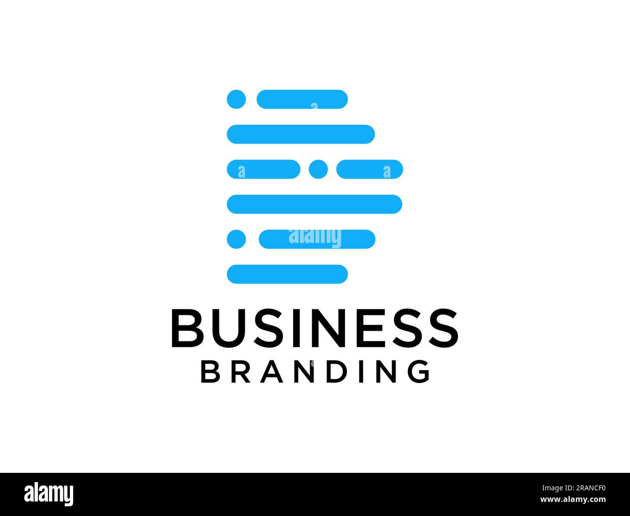 Blue Initial Letter D Logo Concept Design Template Element isolated on white background. Flat Line Vector Illustration Stock Vector
