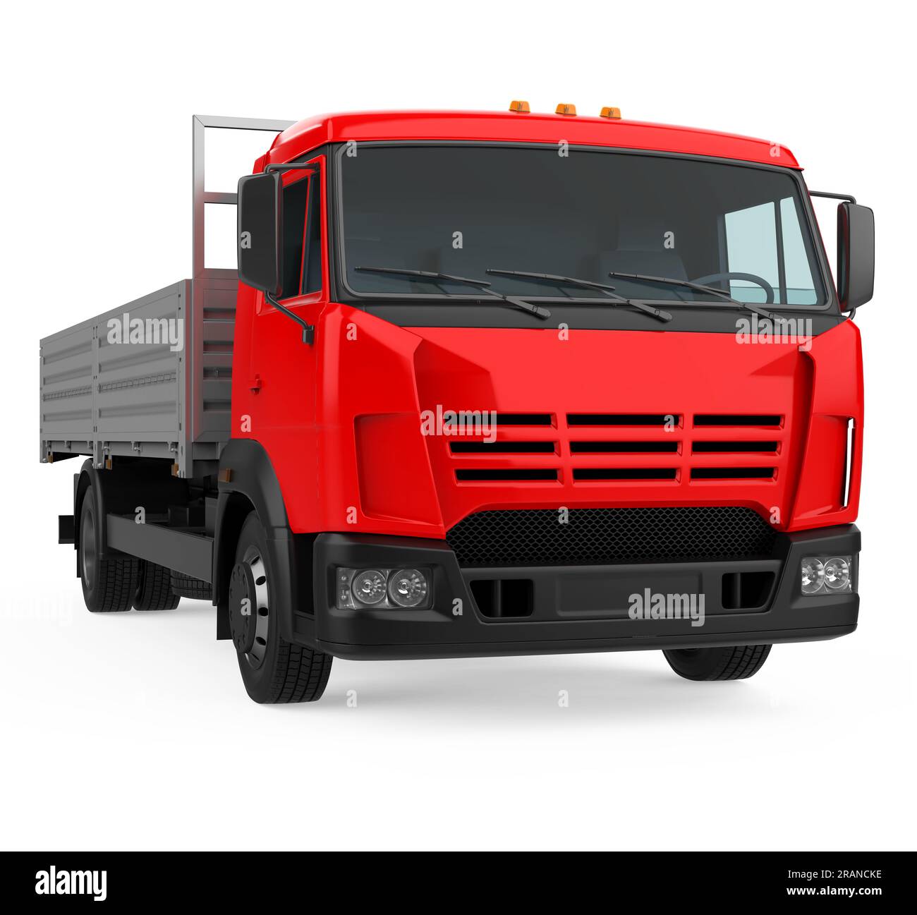 Flatbed Truck Isolated Stock Photo Alamy