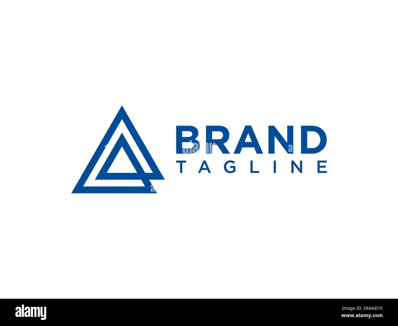 Abstract Initial Letter A Logo. Geometric Triangle isolated on White Background. Flat Vector Logo Design Template Element Stock Vector