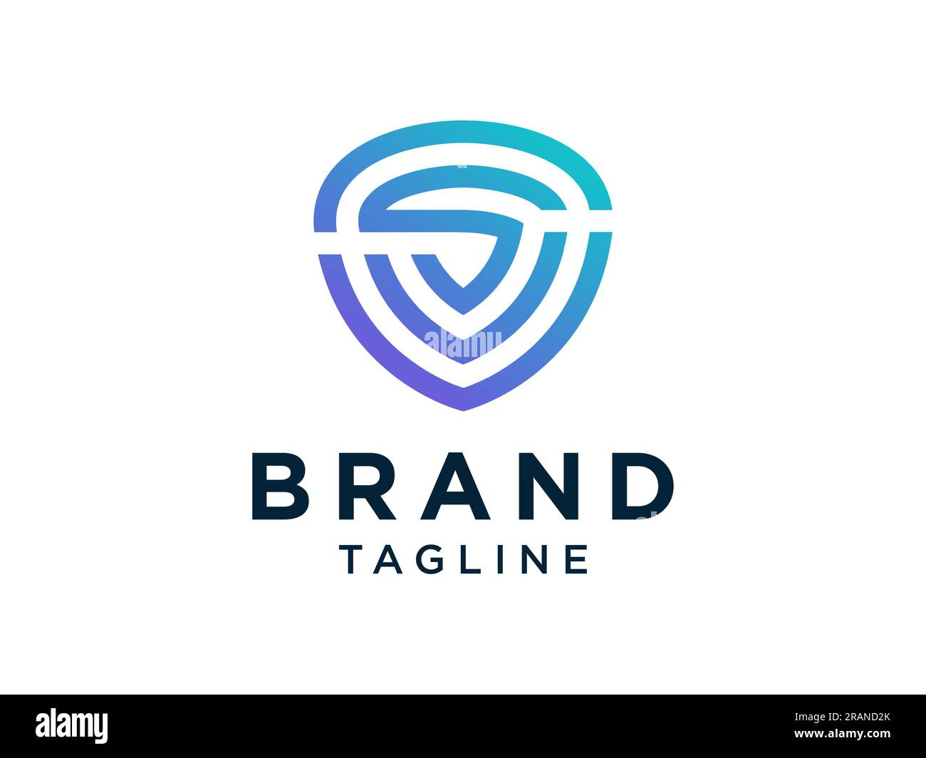 Shield Logo Vector Letter S Protection Security Logo Design Template Element. Stock Vector