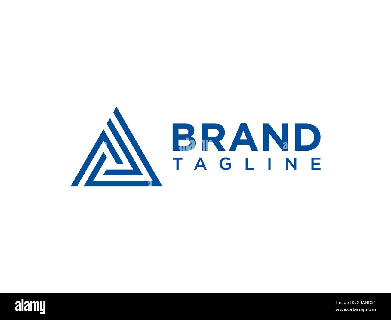 Abstract Initial Letter A Logo. Geometric Triangle isolated on White Background. Flat Vector Logo Design Template Element Stock Vector