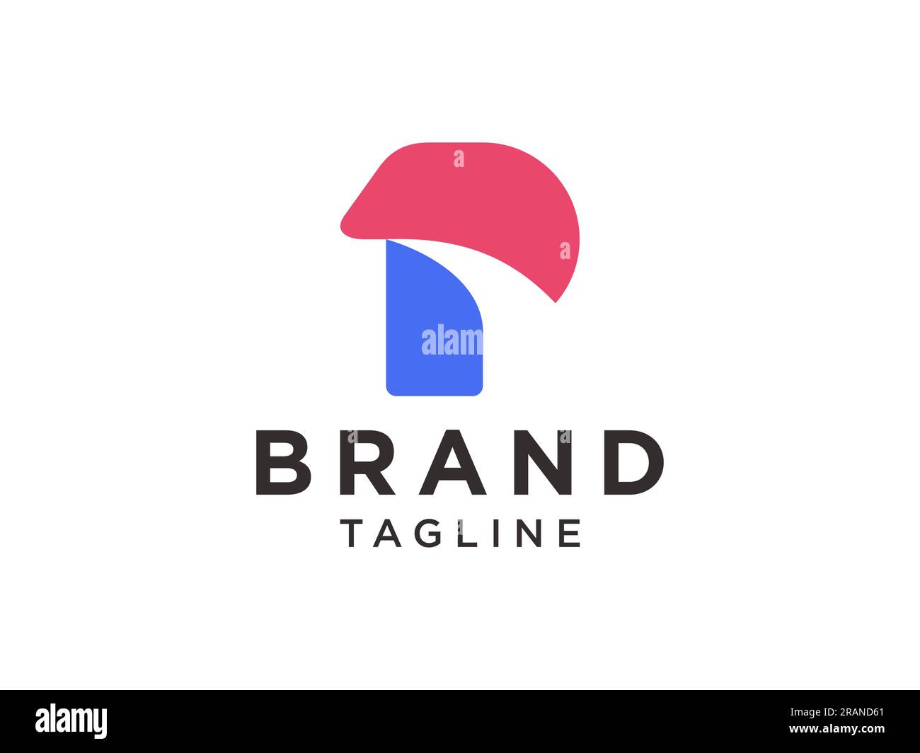 Abstract Initial Letter P Logo. Flat Vector Logo Design Template Element. Stock Vector