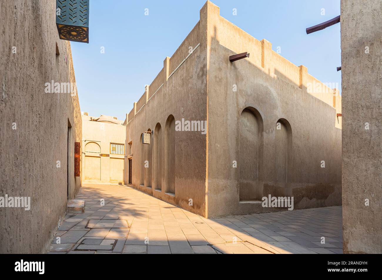 Traditional Arabic Streets In Historical Al Fahidi District Al