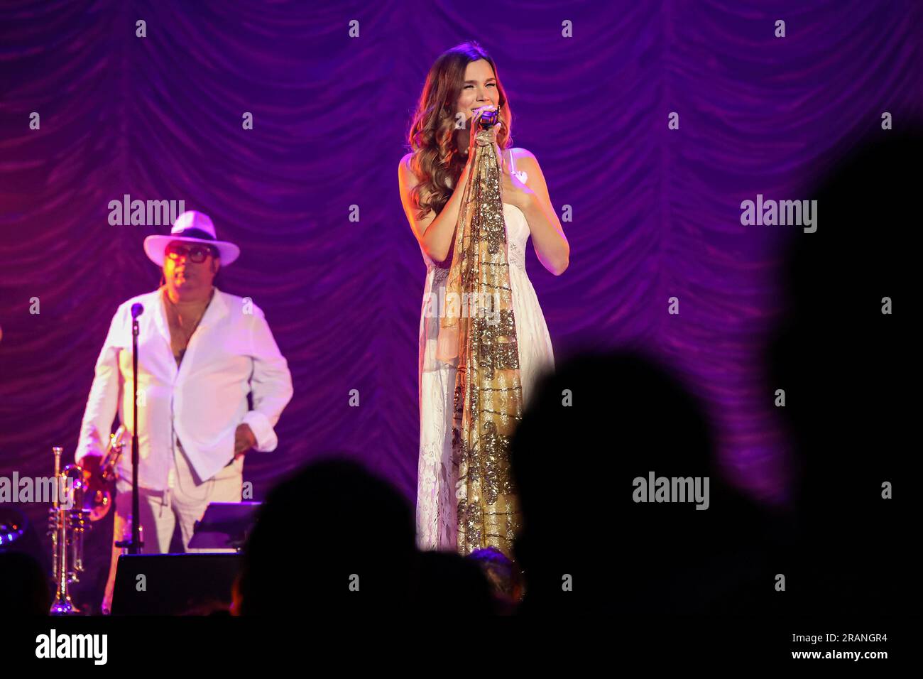 Porto, Portugal. 04th July, 2023. English singer Joss Stone performs live during a concert at the SuperBock Arena, in the city of Porto. Credit: SOPA Images Limited/Alamy Live News Stock Photo