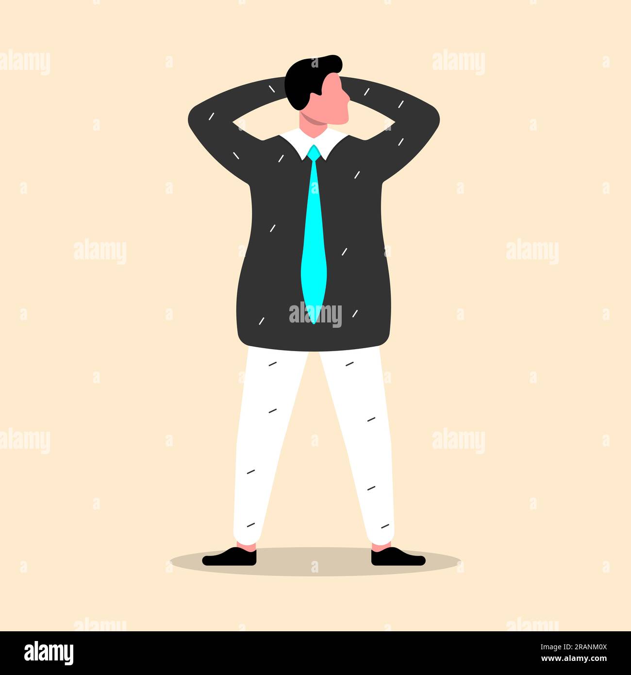 Vector flat illustration features male and female cartoon characters displaying a diverse range of emotions. Stock Vector