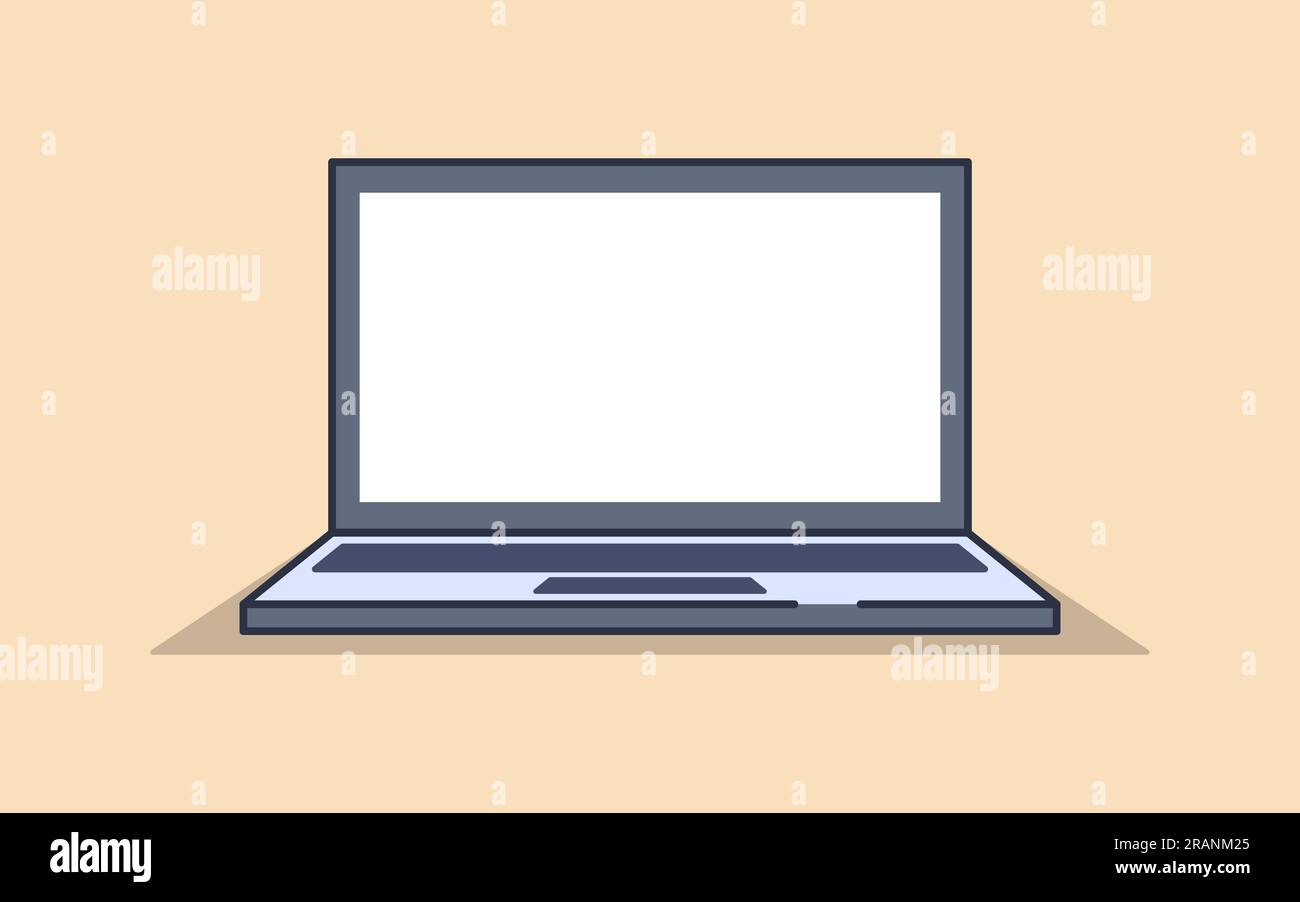 Vector laptop, technology icon Stock Vector