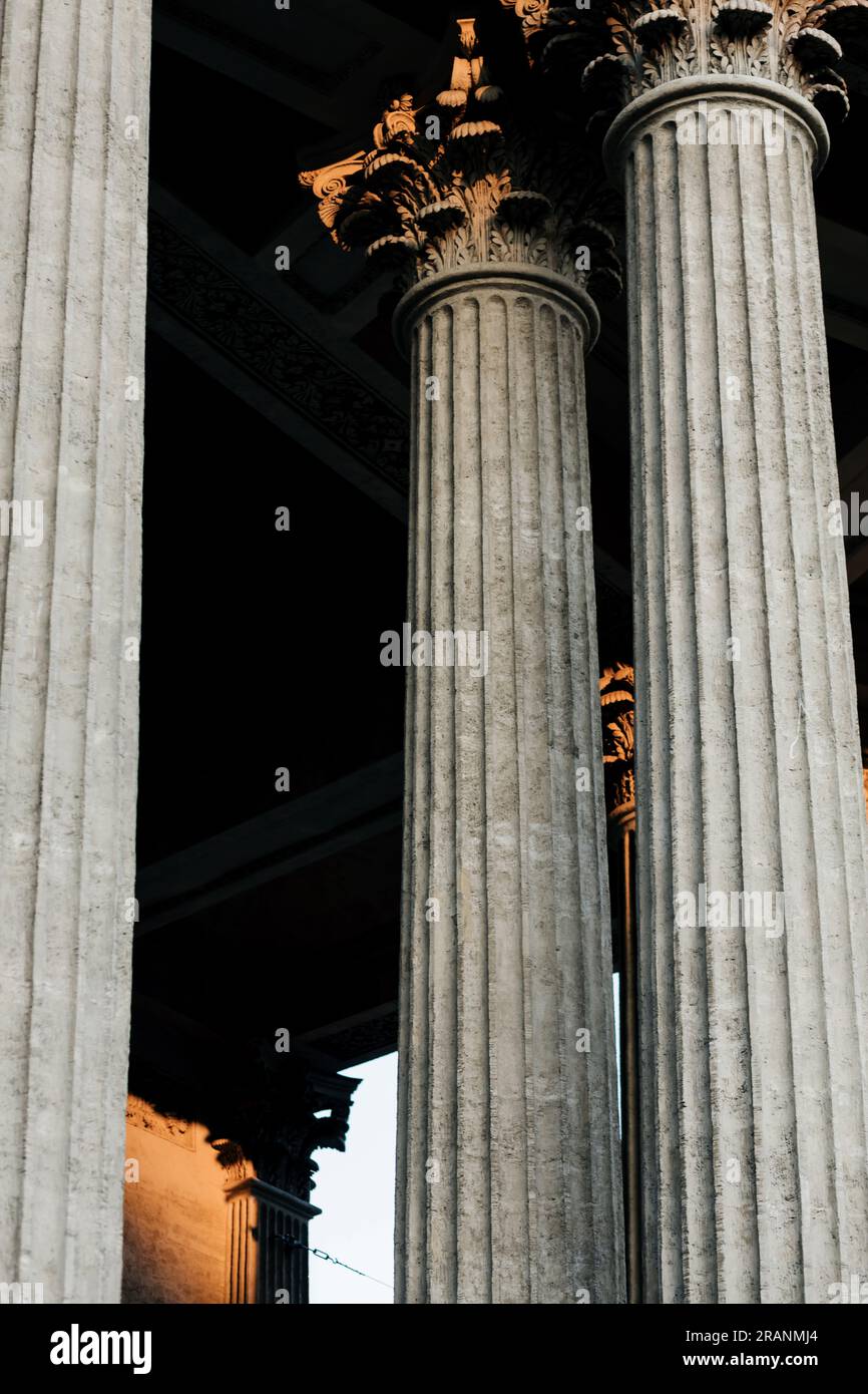 Elements of architectural decorations of buildings, stone columns Stock Photo Alamy