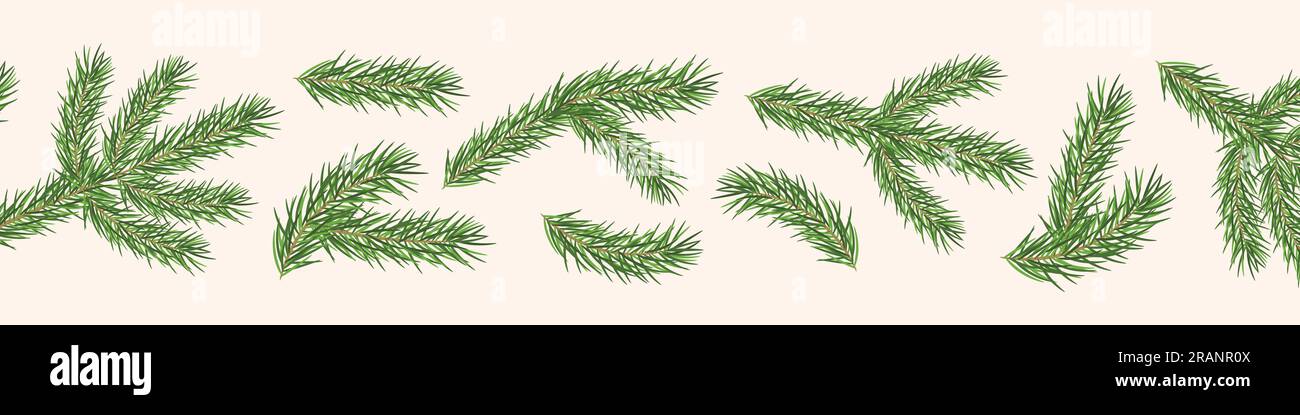 christmas banner with fir tree branches - vector illustration Stock ...