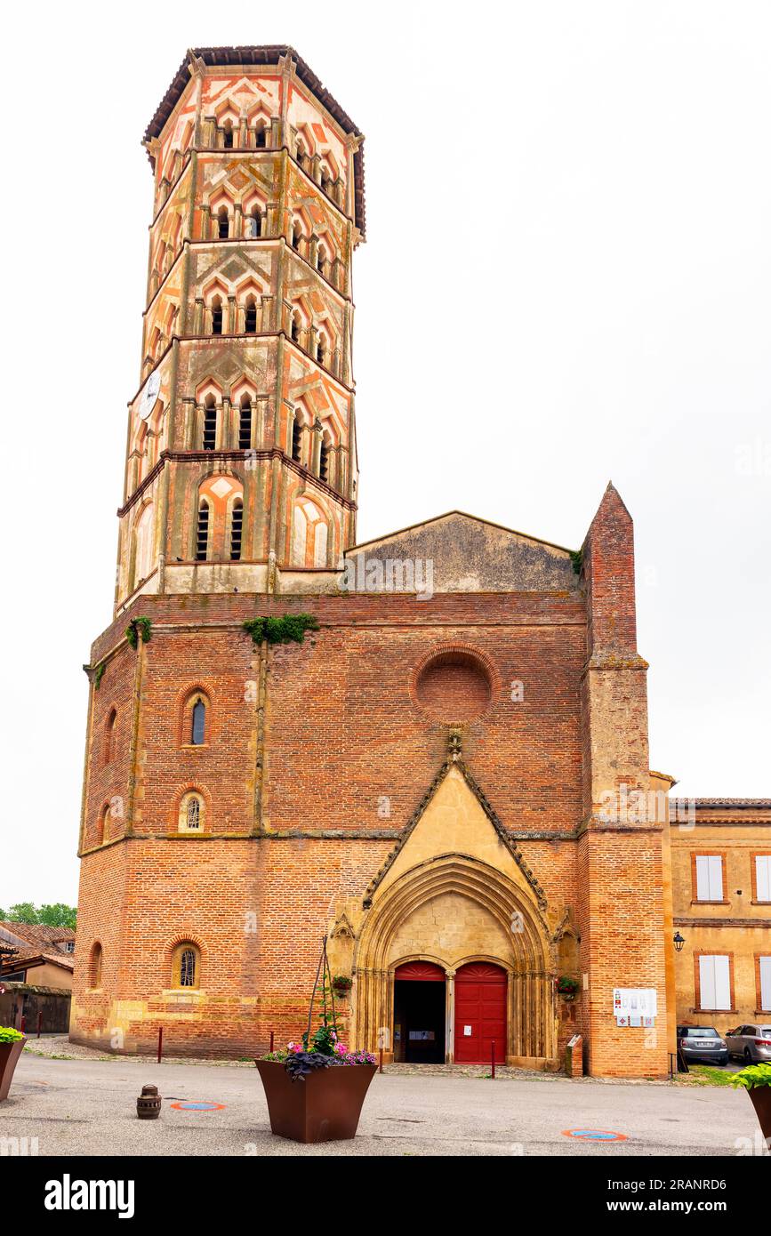 Cathedral Saint Marie de Lombez; monument historique; Lombez Cathedral is a Roman Catholic church also called cathedral; in Lombez. The village of Lom Stock Photo