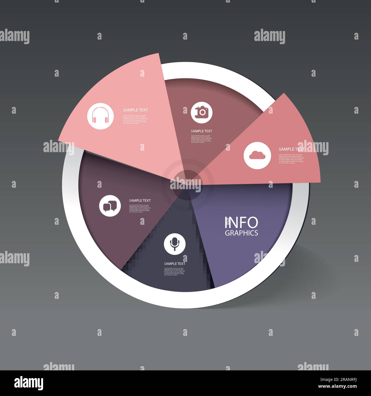 Colorful Business Pie Chart Infographic Design Stock Vector Image And Art Alamy 8227