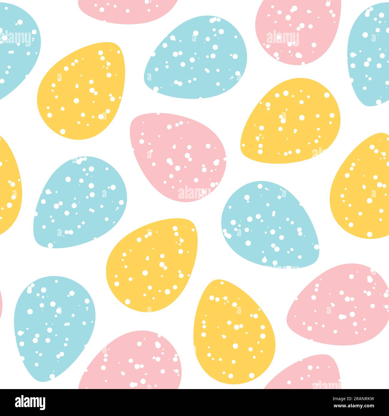 seamless pattern with dotted easter eggs- vector illustration Stock Vector